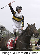 Alinghi & Damien Oliver (12824 bytes)