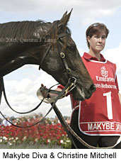 Makybe Diva & Christine Mitchell (16105 bytes)