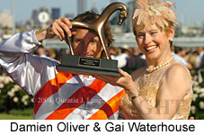 Damien Oliver & Gai Waterhouse (17058 bytes)